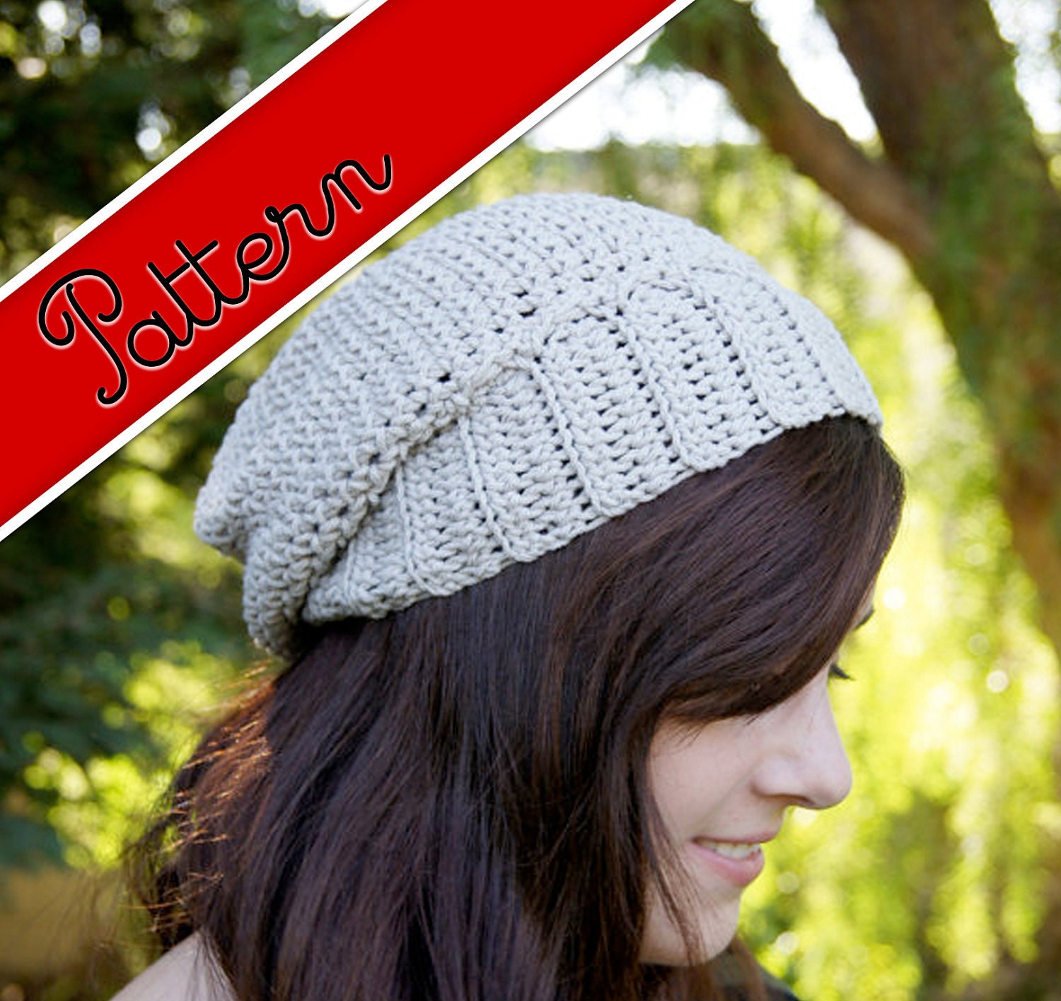 Crocheted Classic / Slouchy / Baggy Beanie Adult Pattern PDF
