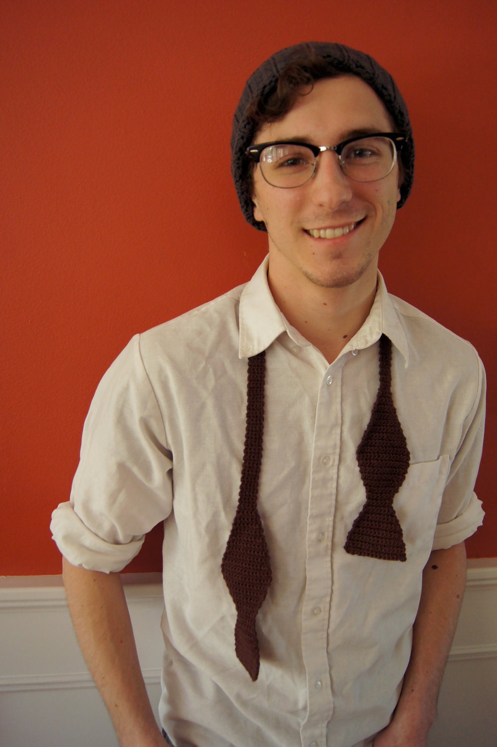 Crocheted Non-pre-tied (Untied) Bow Tie (Choose Your Color)