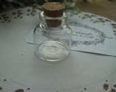 4 pieces Mini Bottle with Cork Cover - 30(D)x30(H)mm - Item Code. 3030125 - Suitable for storage of perfume, Pharmacy, Poison, Medicine etc