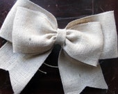 light Natural Burlap Double Bow/ need more let us know