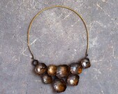 Handmade jewelry antique brass bubble necklace