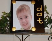 Fleur de lis/Who dat/Magnetic black picture frame/4 magnets