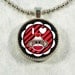 Sock Monkey 13 changeable jewelry magnetic pendant necklace/1 button insert