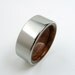 Bent Wood and Titanium Wedding Ring -- Rosewood Interior with Polished Titanium Exterior