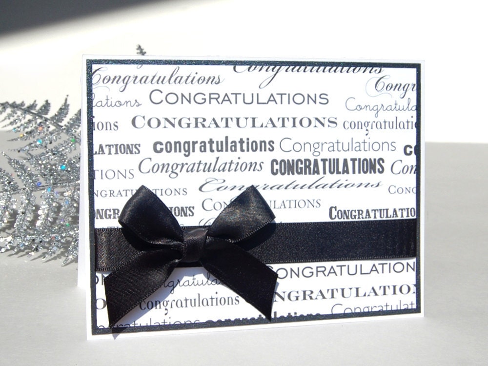 Handmade Graduation Card - Silent Movie - Free US Shipping