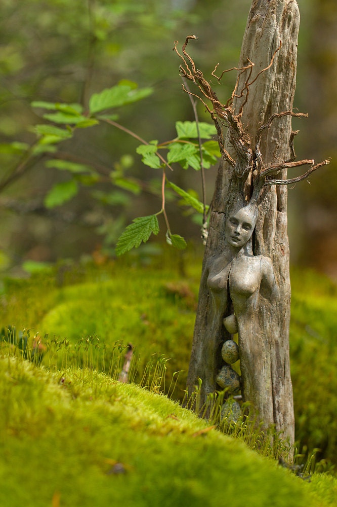 5 x 8 Print - Art Card, Spirit Tree Woman with Stones