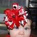 Red & Black Minnie Mouse hair bow