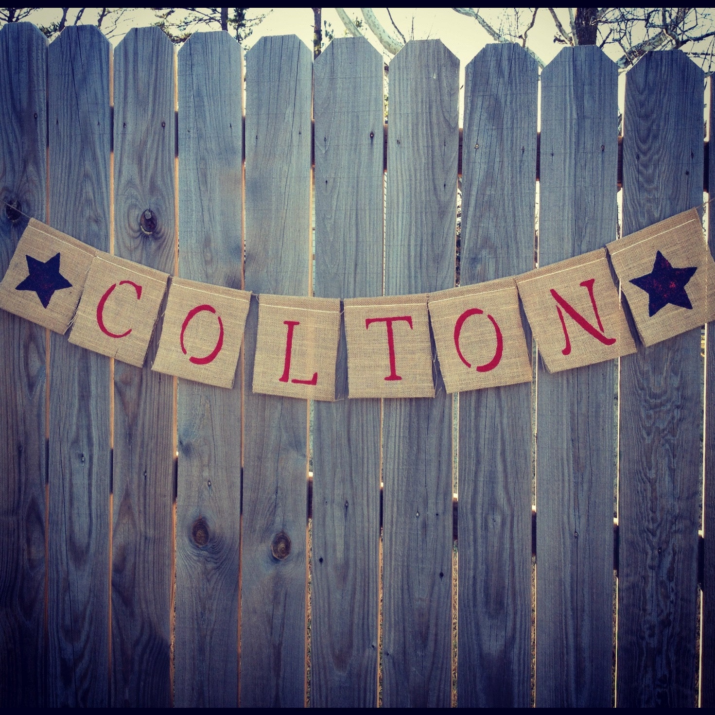 Any Saying Brown Burlap Banner for the Home, Christmas Decoration, Baby Showers decor and more