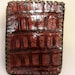 Genuine Crocodile tail exotic leather card holder / wallet glossy