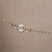 Tiny glass - clear crystal minimalist necklace choker - delicate gold chain - minimal modern jewelry by fildee