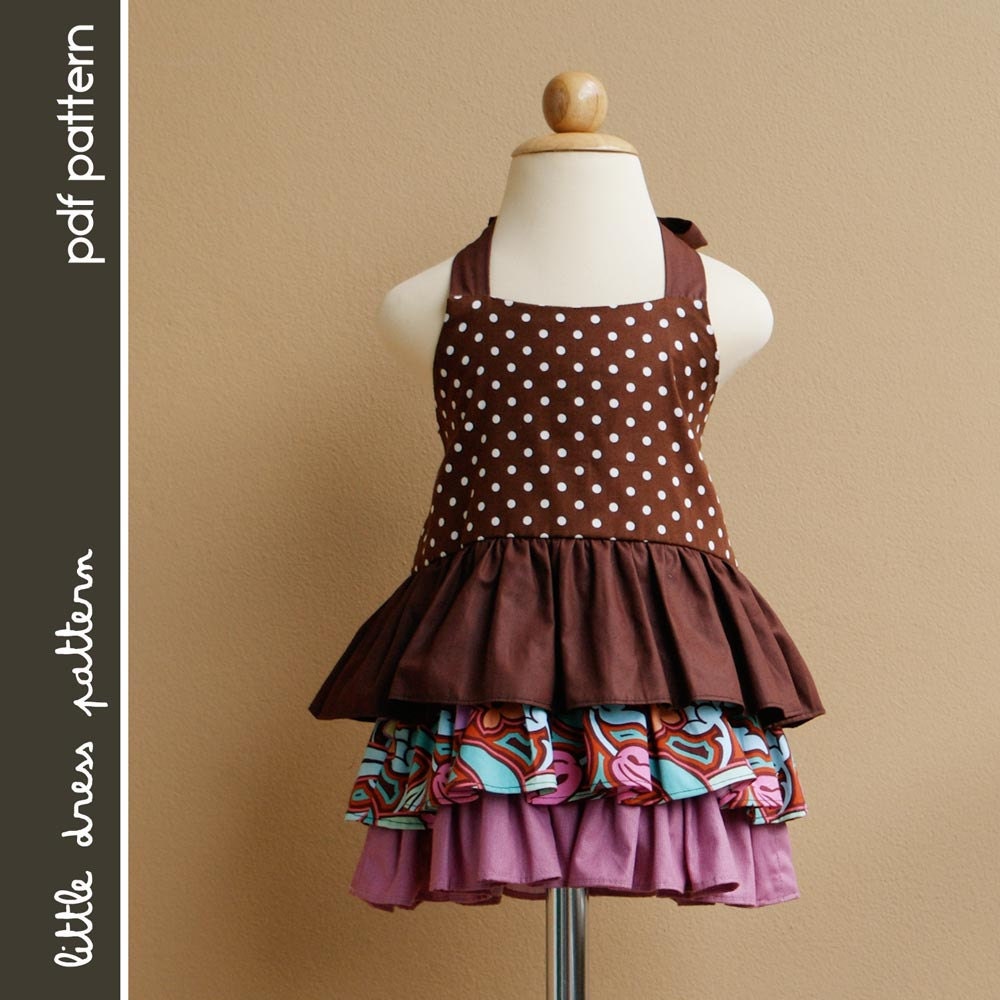Brandy Dress - PDF Pattern - Size 12 months to 8 years old and tutorial.