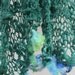 Hand Knit Shawl made of Hand Spun Hand Dyed Yarn in Shades of Green, Rustic Argentina Wool