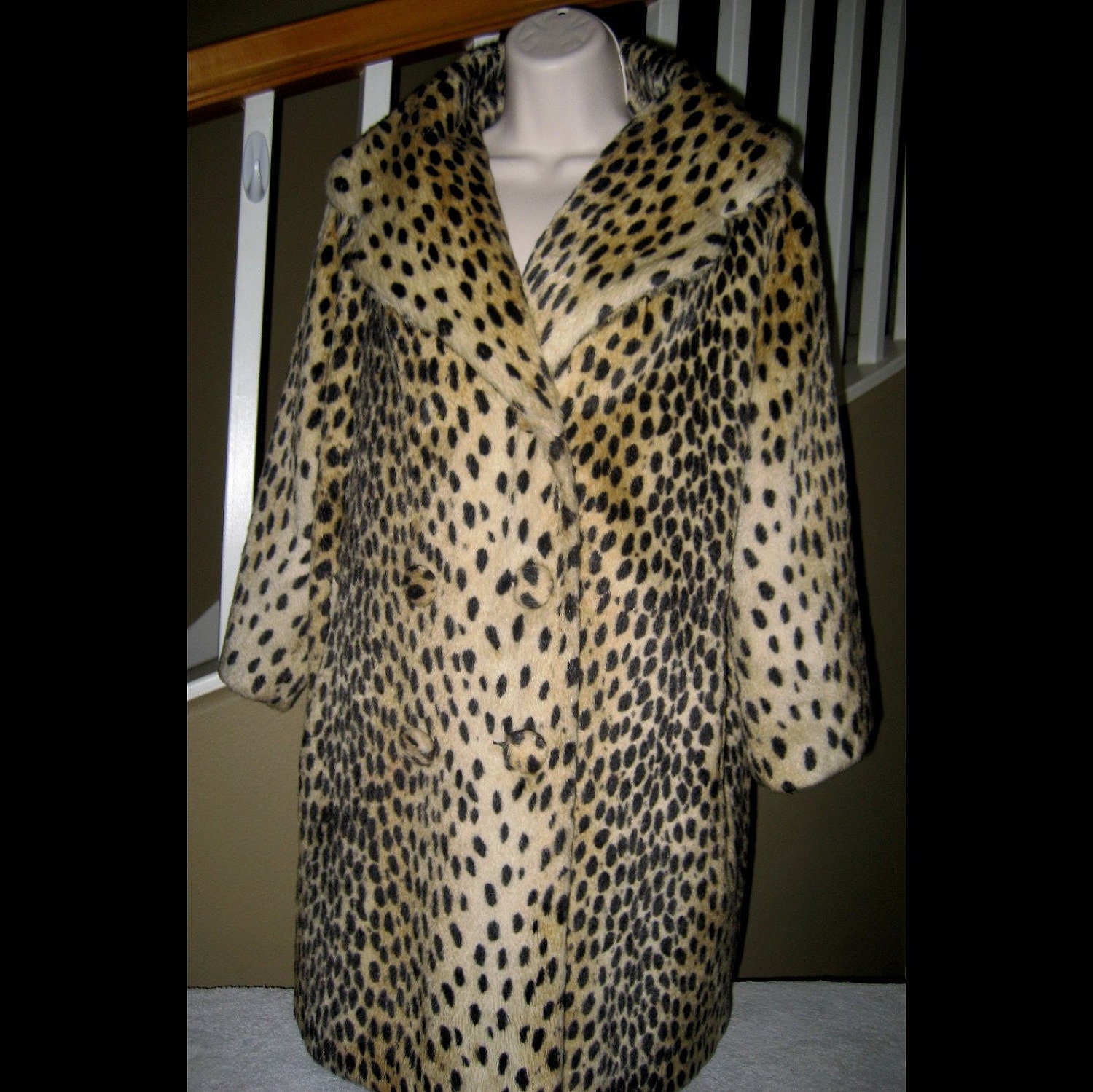 Leopard Fur Coat...Mid Century. Excellent Condition