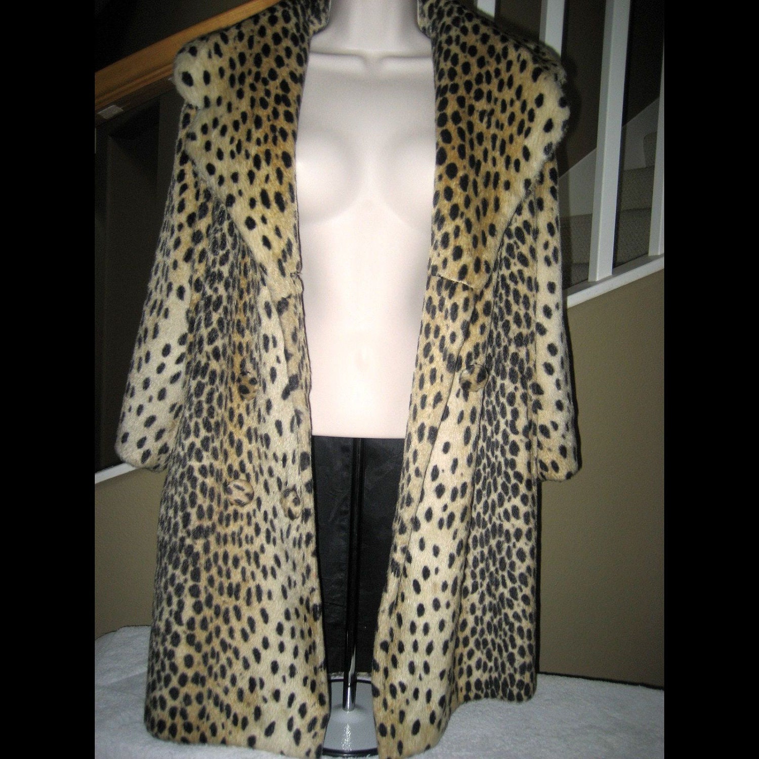 Leopard Fur Coat...Mid Century. Excellent Condition