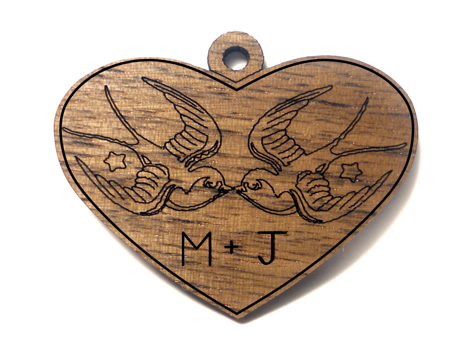 Sailor Jerry Love Birds Pendant / Personalized