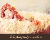 Crochet Lion Bonnet and Diaper Cover Set