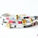 TINNLILY Hand Painted Suede and Brass Hex Nut Triple Wrap Bracelet