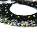 Handmade Black, Multicolor Bib Necklace, Beaded, Turkish Mekik Oya Necklace, Summer Fashion Hand made Necklace...