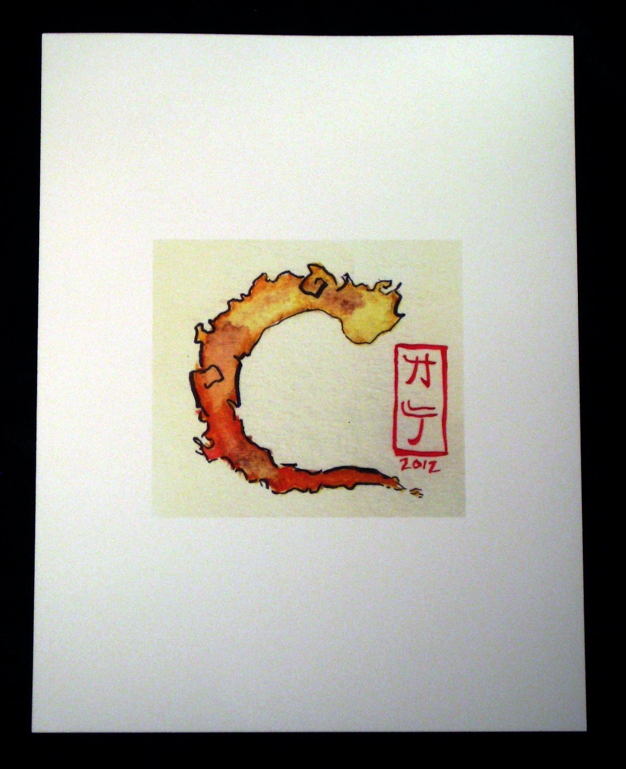 Contra Logo Print Japanese Watercolor Style