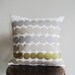 Metallic Silver, Gold, White Polka Dot Marimekko Pillow Cover - 16x16 in