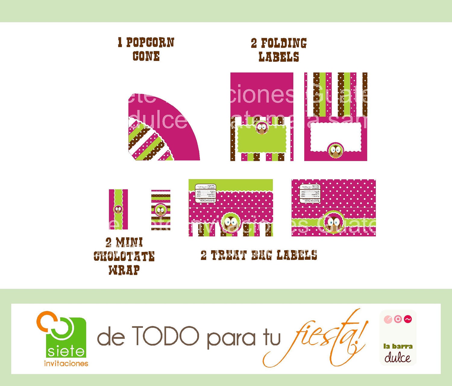 Owl Hoot PARTY Package kit Buho Bird baby 31 Printables