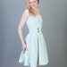 New 50s Madmen Vintage Style Light Green Open Back Garden Dress