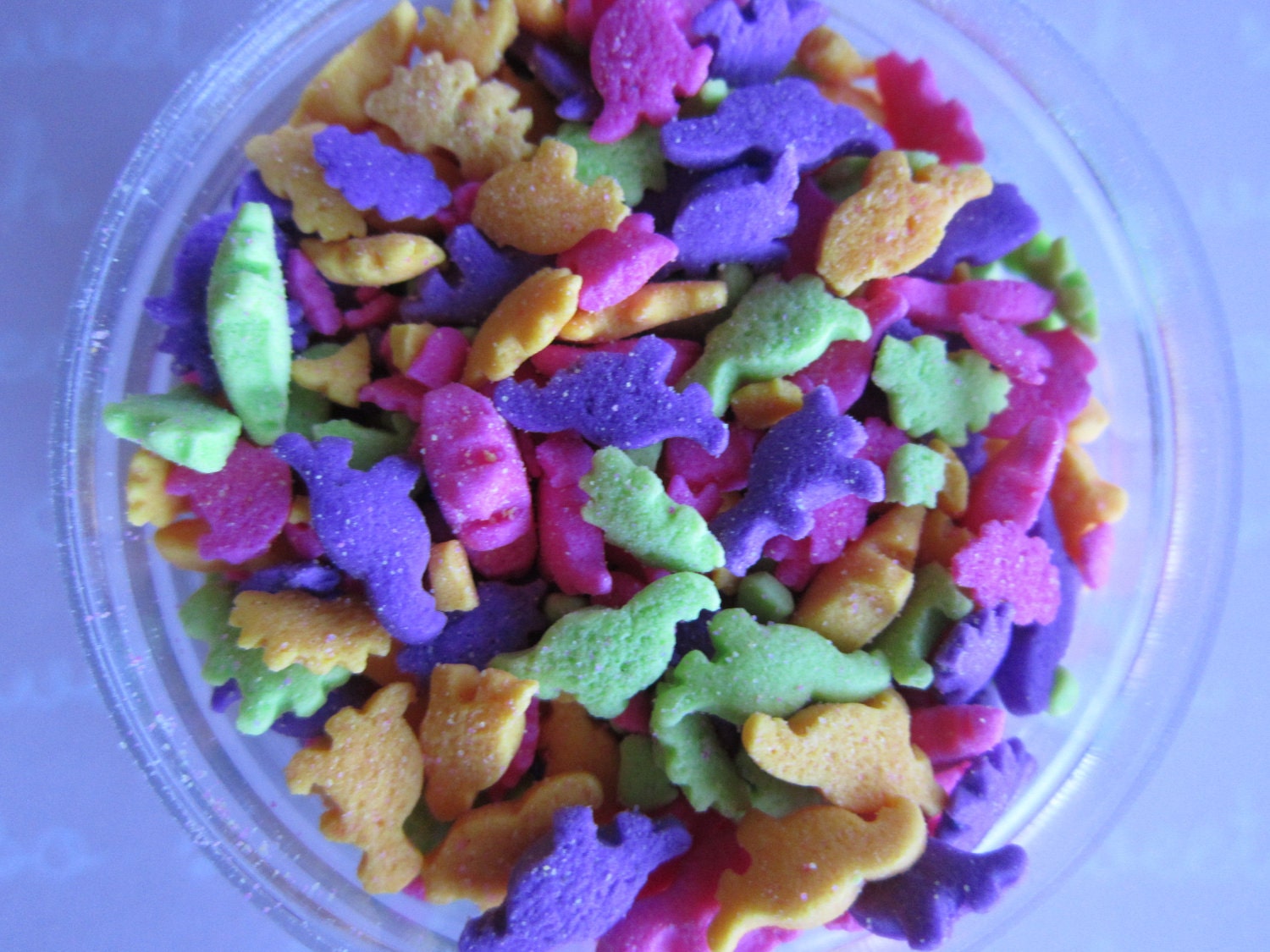 4 oz Neon Mini Dinosaur Candy Confetti Quin Cupcake Sprinkles
