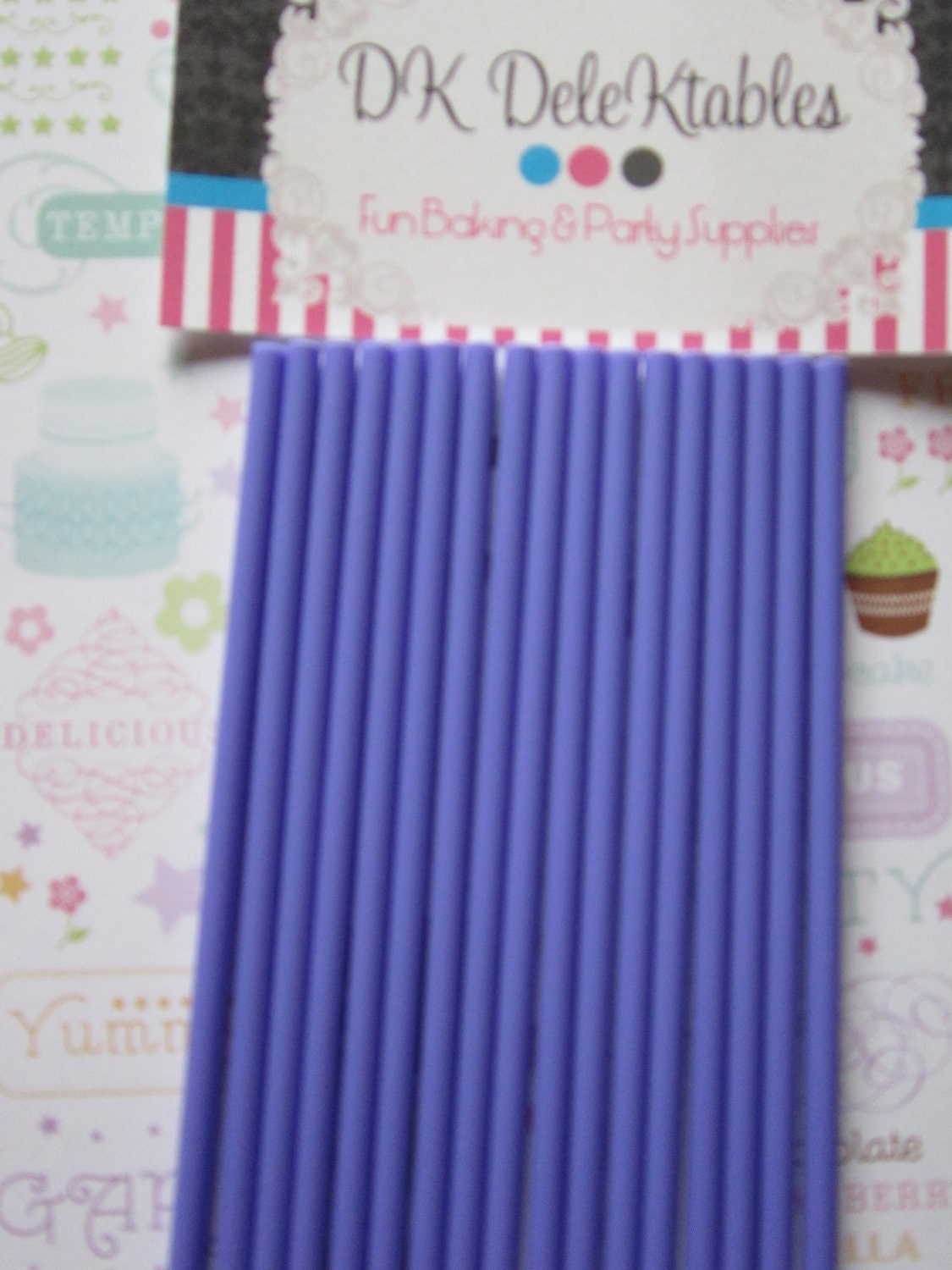 24 Purple Marshmallow, Chocolate & Cake Pop Sticks Il_170x135