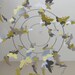 Butterfly baby mobile -White Grey and light Yellow colors