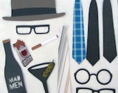 SALE. Mad Men Photo Booth Prop Collection. Set or A La Carte. Photo Props for holiday parties, weddings. Theme.