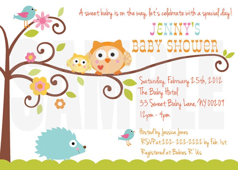 Happi Tree Invitation, Thank You, Banners. Set or A La Carte. Printable or Made for You. Great for Baby Shower and Birthday Party.