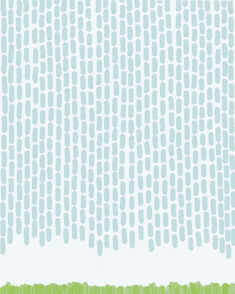 Fine Art Print.  Rain in the Backyard.  October 7, 2011.