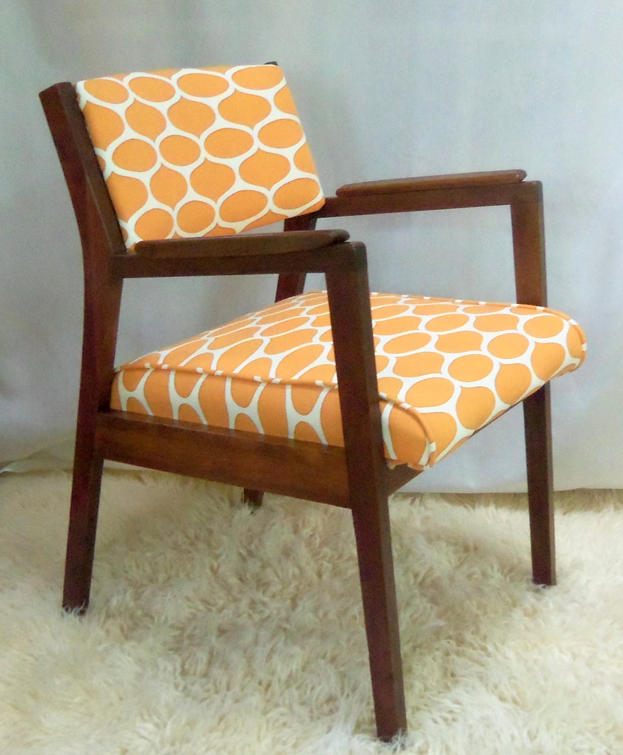 Mid Century Modern Walnut Chair Vintage Danish Retro Treasury Item