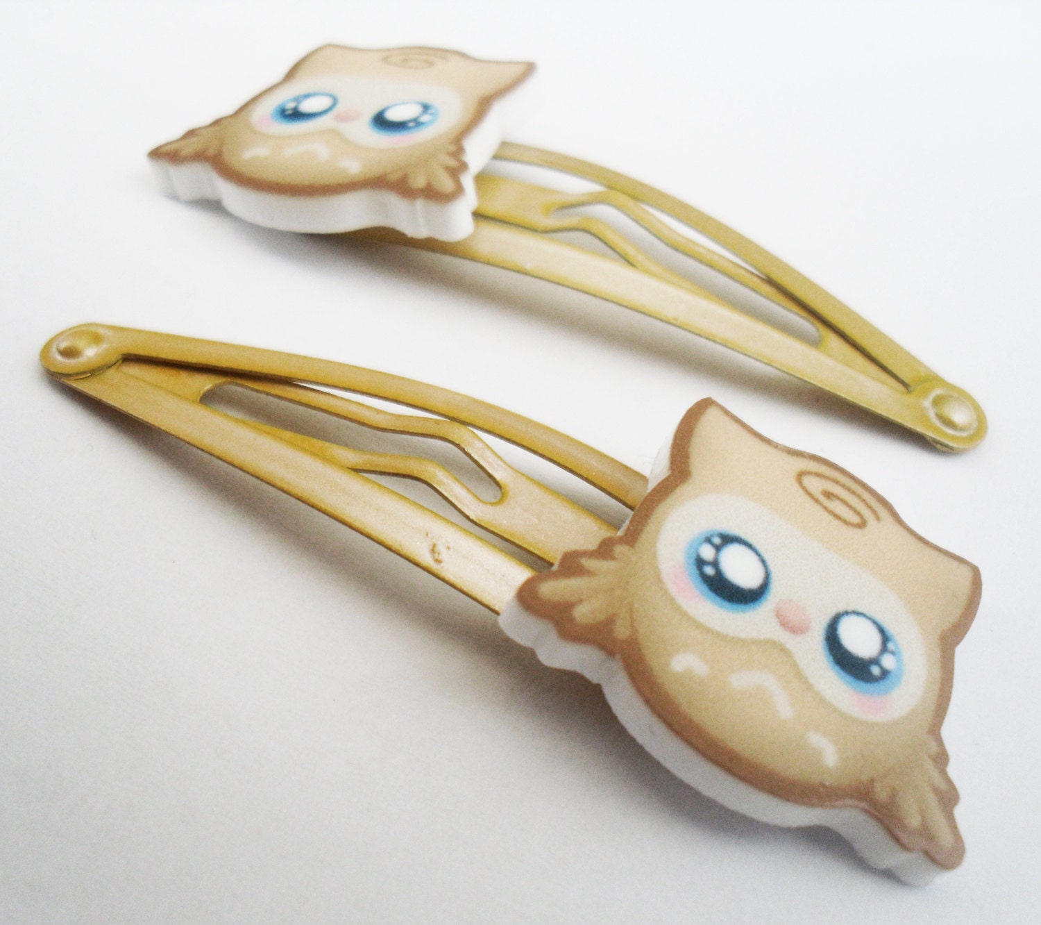 SALE - KAWAII Owl Baby - Mustard Kawaii Hair Clip Snap
