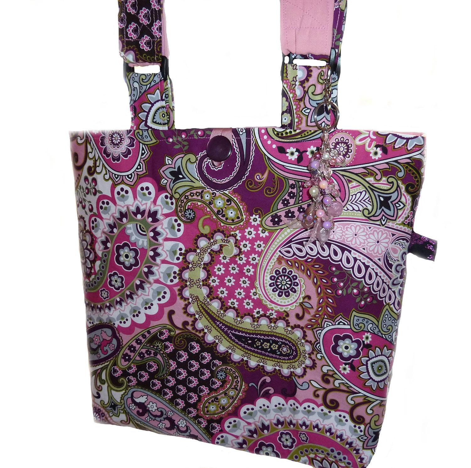 Bright Pink Paisley Shoulder Bag