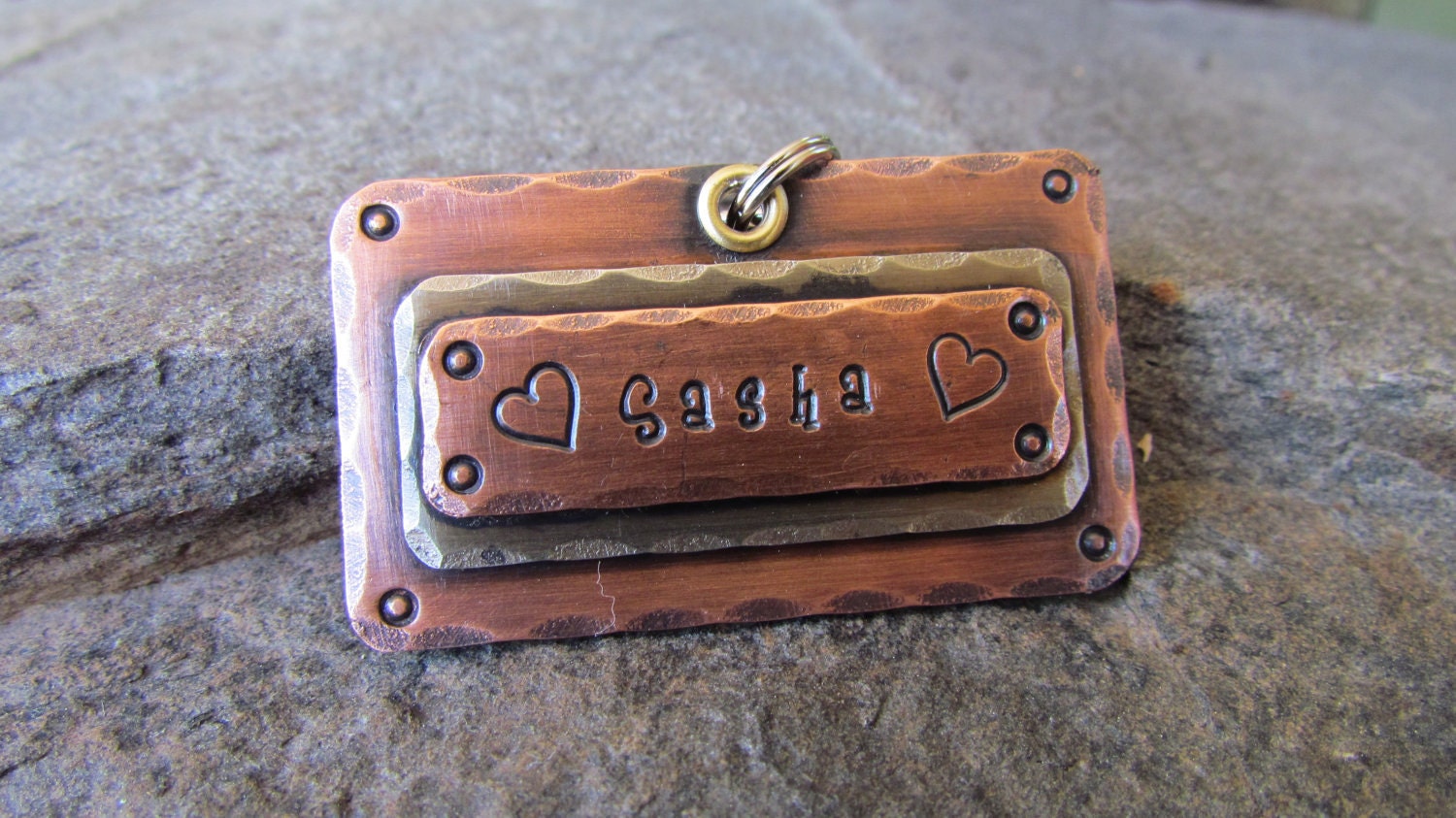 LARGE Pet - Pet Tag - Pet ID Tag/ tag/ Tags/Dog Tag Copper, Nickel or Brass Dog Tag/Tags