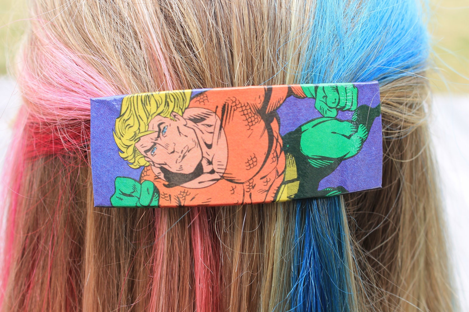 AQUAMAN Comic Book Barrette / Hair Clip