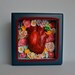 Love Shrine- Mexican Folk Art- Heart / Corazon- Valentine's Gift - Shadowbox