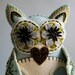 Felt Owl Doll- Mexican Folk Art- Blue and White