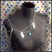 silver feather body chain, tribal necklace, turquoise necklace, feather necklace, bird necklace