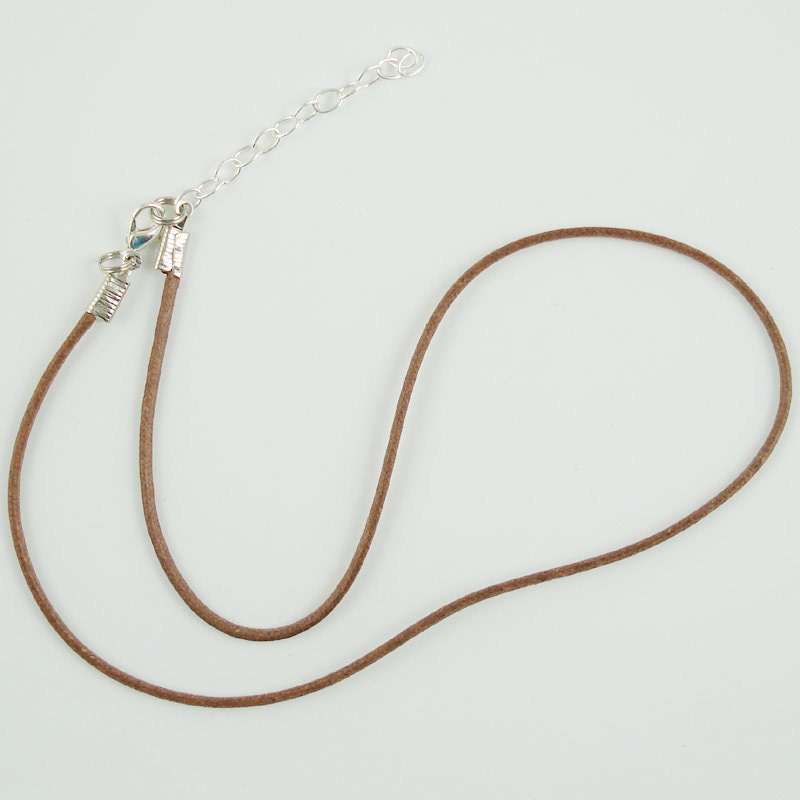 Brown Waxed Cotton Cord - Adjustable length