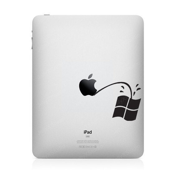 Apple Vs Microsoft - Apple iPad Decal Sticker Art Skin Vinyl