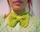 Lime Green Knit Bow-tie