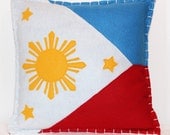 Philippines Flag Eco Felt Pillow