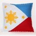 Philippines Flag Eco Felt Pillow