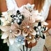 Origami paper flower tea-dyed bouquet made to order