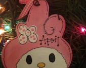 Sanrio My Melody Personalized Ornament Christmas Xmas Holidays wood wooden