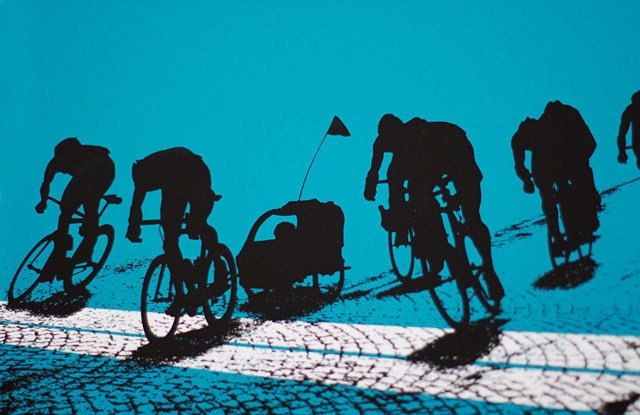 Proud Papa - Artcrank Minneapolis 2012 Screen Printed Bike Poster