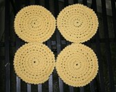 Sunshine Yellow Coasters / Face Scrub Set of 4