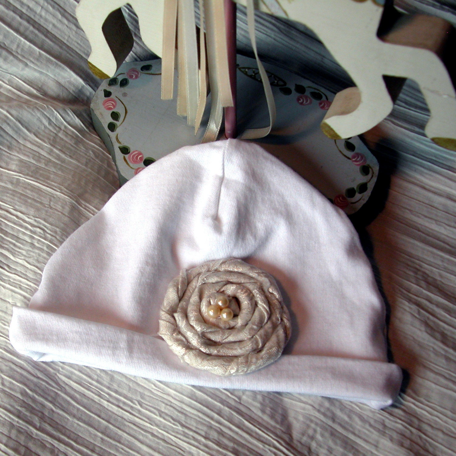 Baby Headbands, Hats, Bows, Infant Accessories by Smooshy Mu, Girls Holiday Dress, Coming Home Gown, Baby Wedding, Christening Gowns HLG1062